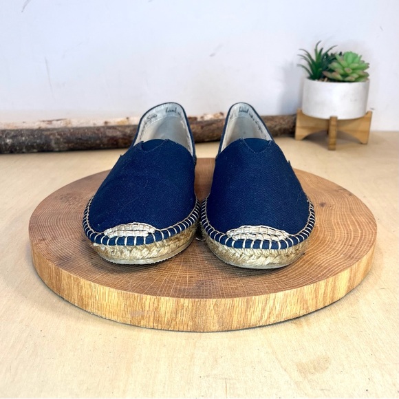 Viscata | Barceloneta Canvas Espadrille Flats in Navy Size 38/7 - Picture 3 of 13